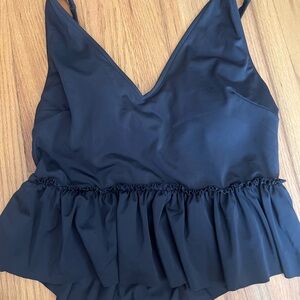 Kortni Jeane Black V-Neck Bikini Top